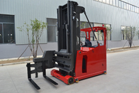 Seated type 1.5t electric 3-way pallet stacker with lithium battery optional for Narrow Aisle and Cold Storage Use